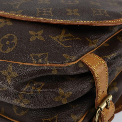 Louis Vuitton Saumur Handbag Monogram Canvas, BROWN, CANVAS, Shoulder bag