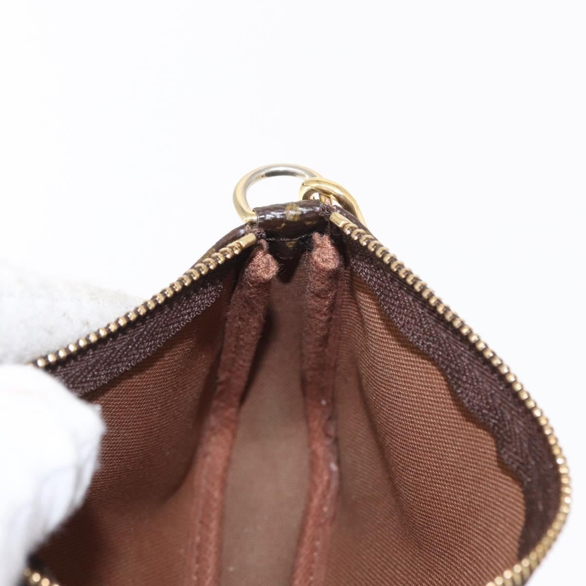 Louis Vuitton Mini pochette accessoires Canvas, BROWN, CANVAS, Clutche & pouche