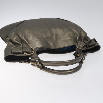 Salvatore Ferragamo Gancini Tote Leather, SILVER, LEATHER, Tote bag