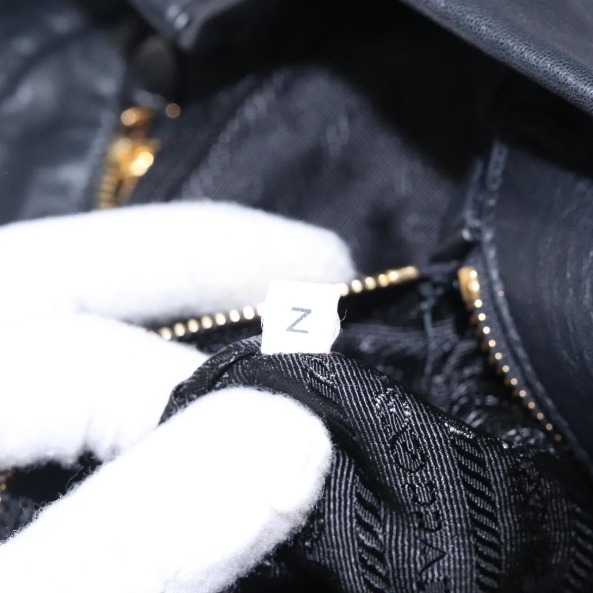 Prada Bow Tote Leather, BLACK, LEATHER, Handbag