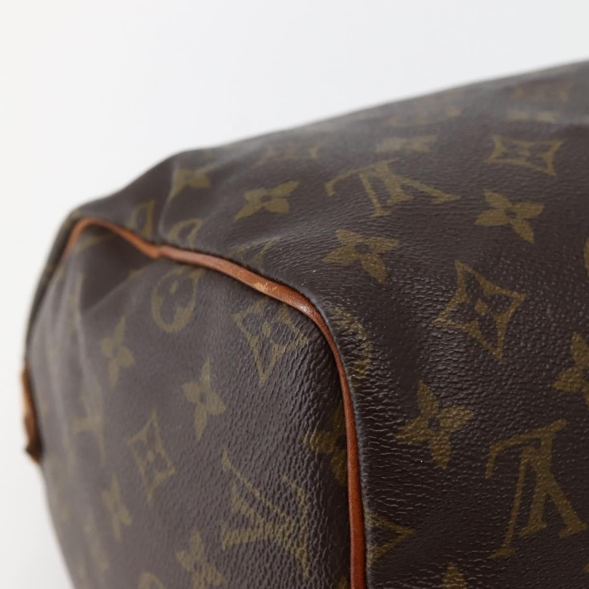 Louis Vuitton Speedy Handbag Monogram Canvas, BROWN, CANVAS, Handbag