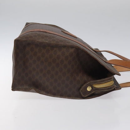 Celine Vintage Macadam Handbag Leather, BROWN, LEATHER, Handbag