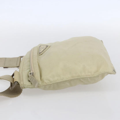 Prada Front Pocket Messenger Bag Tessuto, BEIGE, NYLON, Shoulder bag