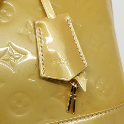Louis Vuitton Alma Handbag Monogram Vernis, YELLOW, PATENT_LEATHER, Handbag