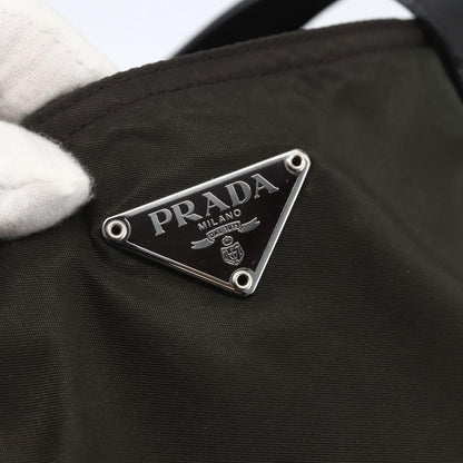 Prada Zip Tote Tessuto, KHAKI, NYLON, Tote bag
