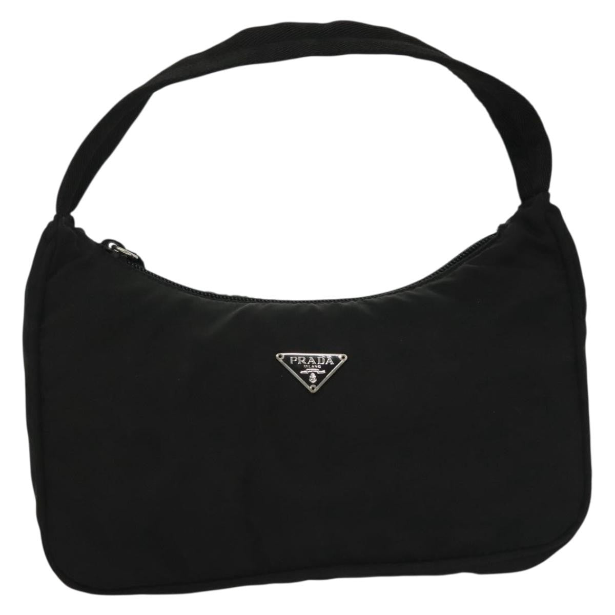 Prada Hobo Tessuto, BLACK, NYLON, Handbag