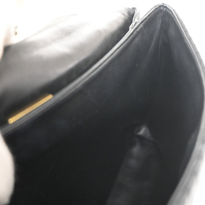 Bally Vintage Handbag Quilted Leather, BLACK, LEATHER, Handbag