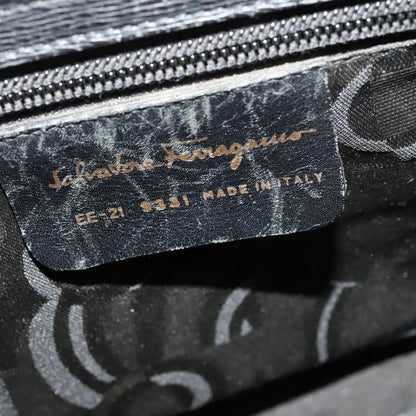 Salvatore Ferragamo Vintage Handbag Leather, BLACK, LEATHER, Handbag