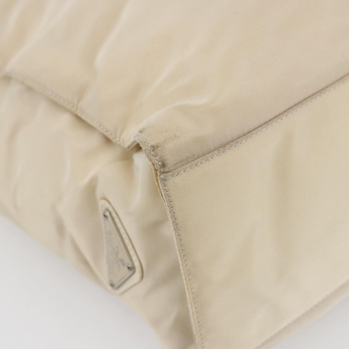 Prada Resin Handle Tote Tessuto, BEIGE, NYLON, Tote bag