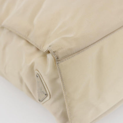 Prada Resin Handle Tote Tessuto, BEIGE, NYLON, Tote bag