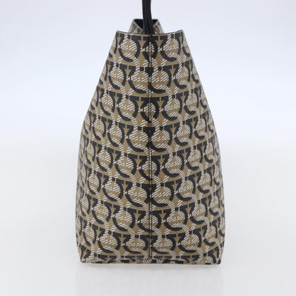Salvatore Ferragamo Gancini Travel Tote Gancini Jacquard, BEIGE, CANVAS, Tote bag