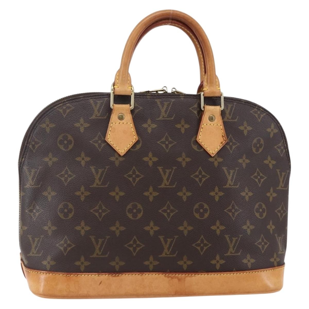 Louis Vuitton Alma Handbag Monogram Canvas, BROWN, CANVAS, Handbag