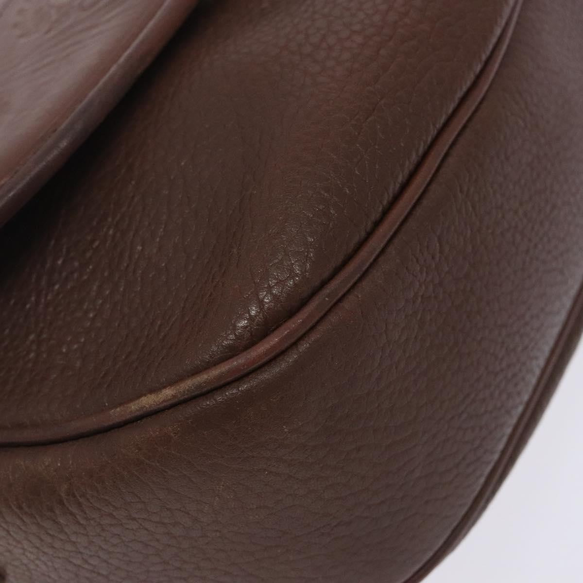 Burberry Flap Shoulder Bag Leather, BROWN, LEATHER, Shoulder bag