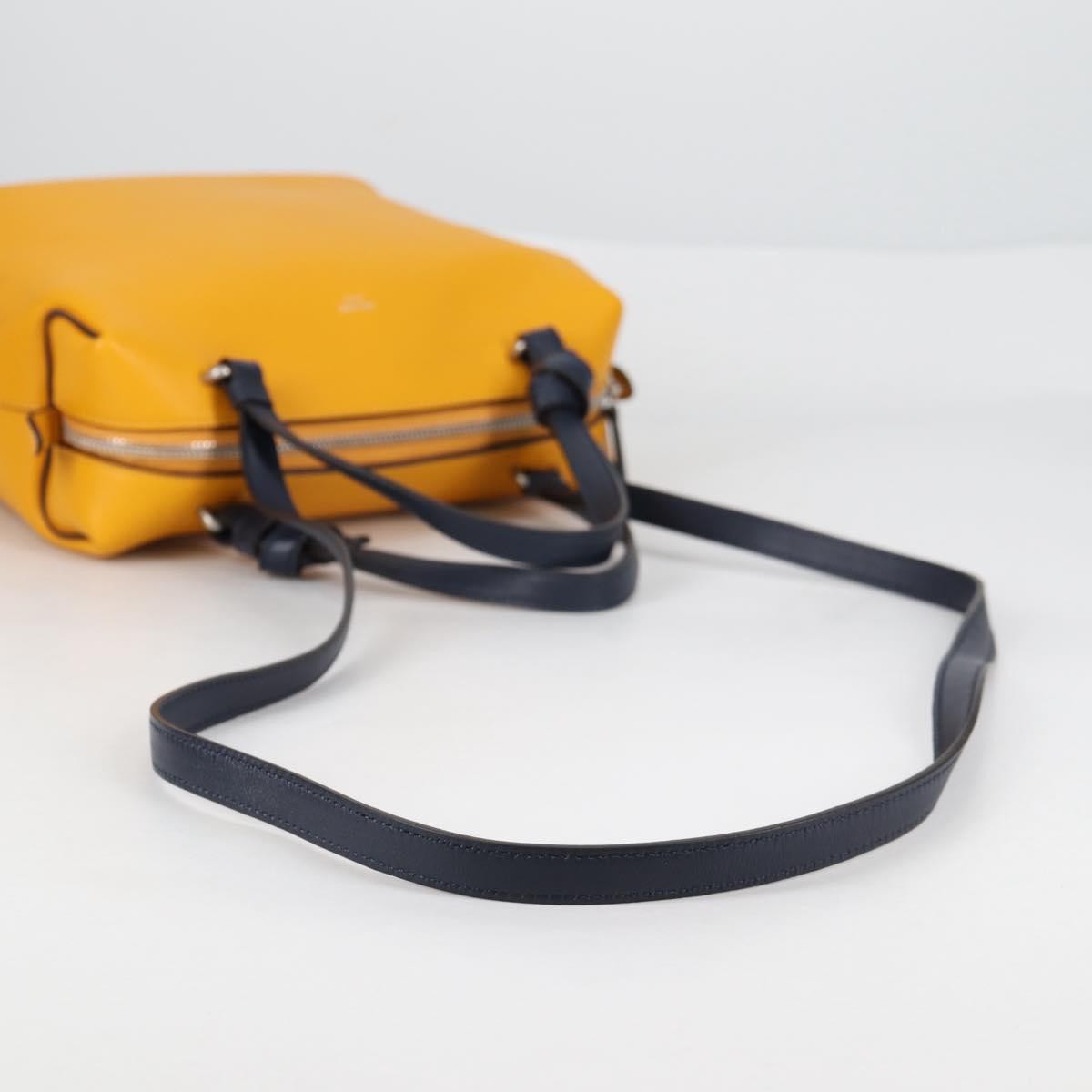 Celine Soft Cube Bag Leather, YELLOW, LEATHER, Handbag