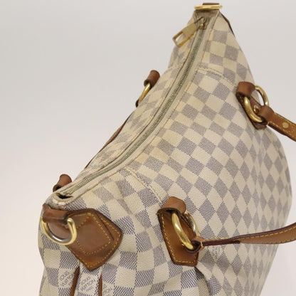 Louis Vuitton Evora Handbag Damier, WHITE, CANVAS, Handbag