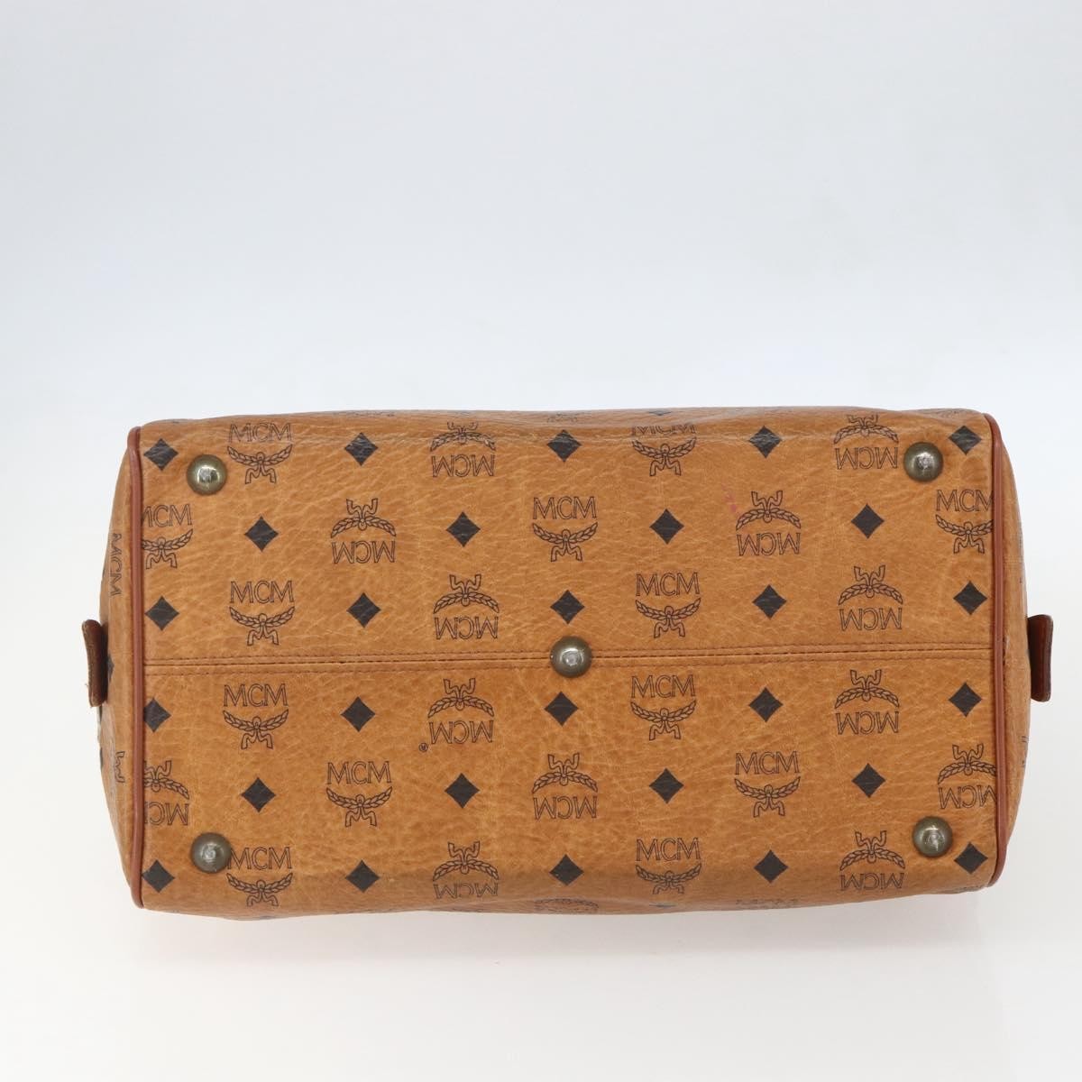 MCM Visetos logogramme Handbag Canvas and Leather, BROWN, CANVAS, Travel bag
