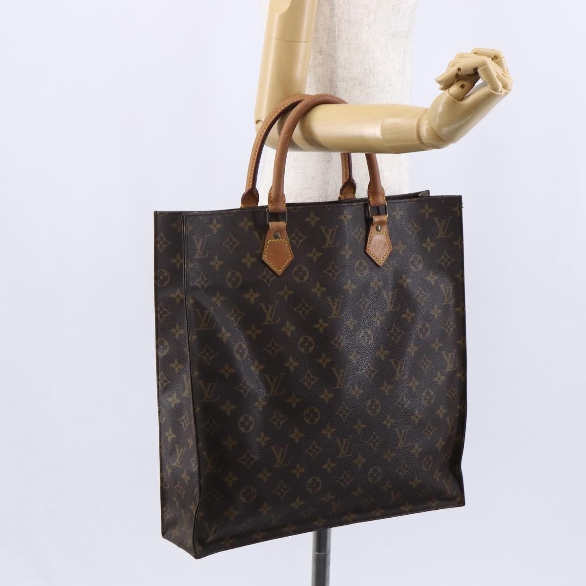 Louis Vuitton Sac Plat Bag Monogram Canvas, BROWN, CANVAS, Handbag