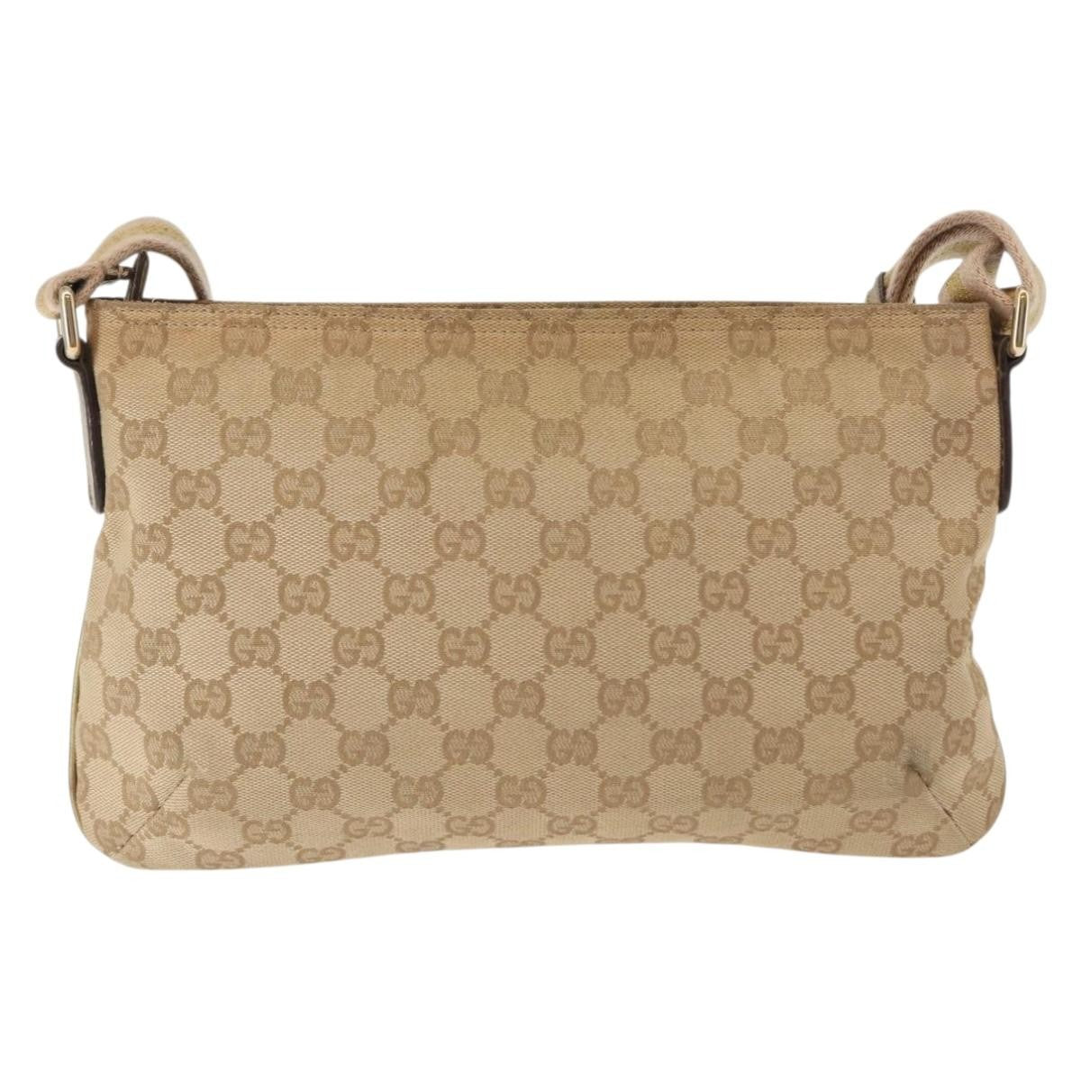 Gucci Web Strap Messenger Bag GG Canvas, BEIGE, CANVAS, Shoulder bag