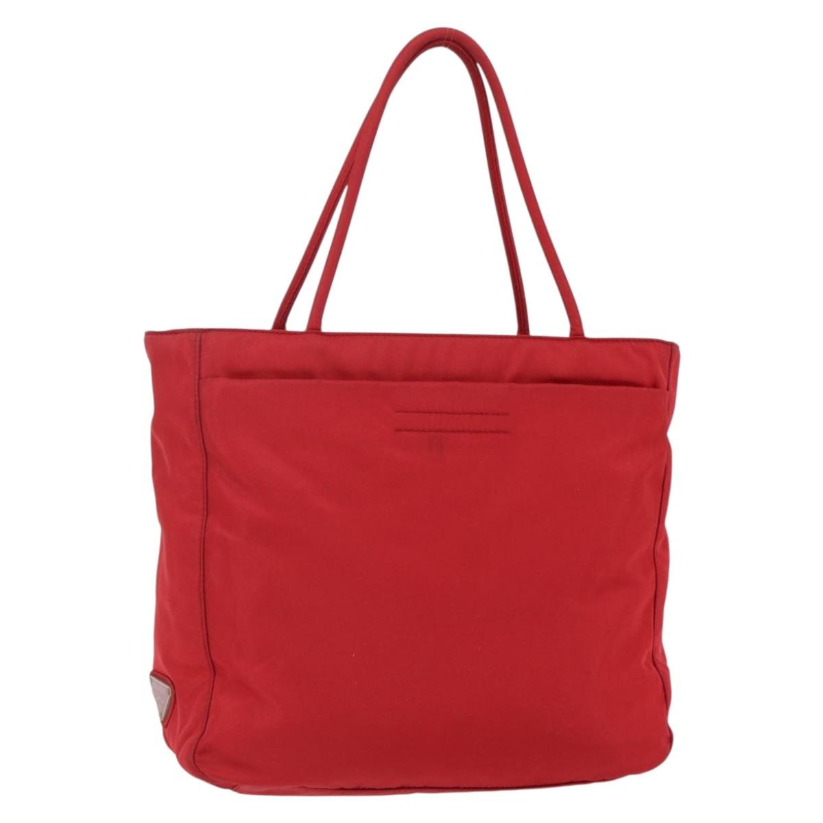Prada Vintage Tote Tessuto, RED, NYLON, Tote bag