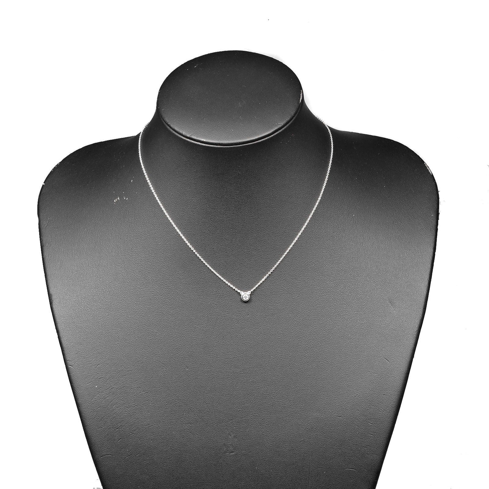 Tiffany & Co. Elsa Peretti Diamonds By The Yard Necklace Sterling silver with Diamond, SILVER, SILVER, Necklace