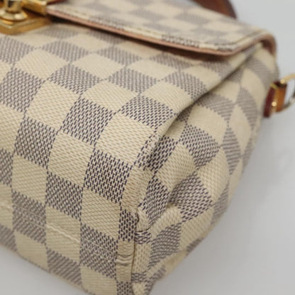 Louis Vuitton Croisette Handbag Damier, WHITE, CANVAS, Handbag