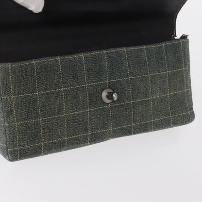 Chanel Chocolate Bar Flap Bag Quilted Denim, BLUE, DENIM_JEANS, Shoulder bag