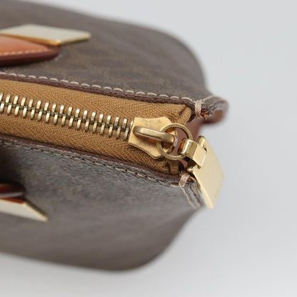 Celine Macadam Handbag Macadam with leather, BROWN, CANVAS, Handbag