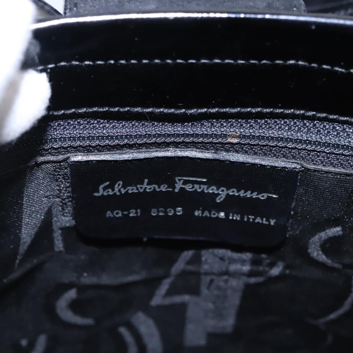 Salvatore Ferragamo Vara Tote Patent Leather, BLACK, PATENT_LEATHER, Handbag