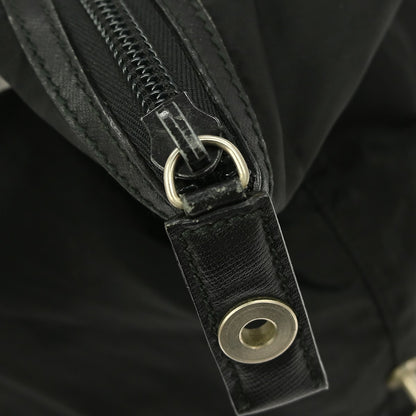 Prada Weekend Duffle Bag Tessuto with Saffiano Leather, BLACK, NYLON, Travel bag