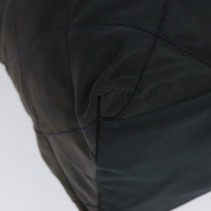 Prada Chain Shoulder Bag Quilted Tessuto, NAVY, NYLON, Shoulder bag