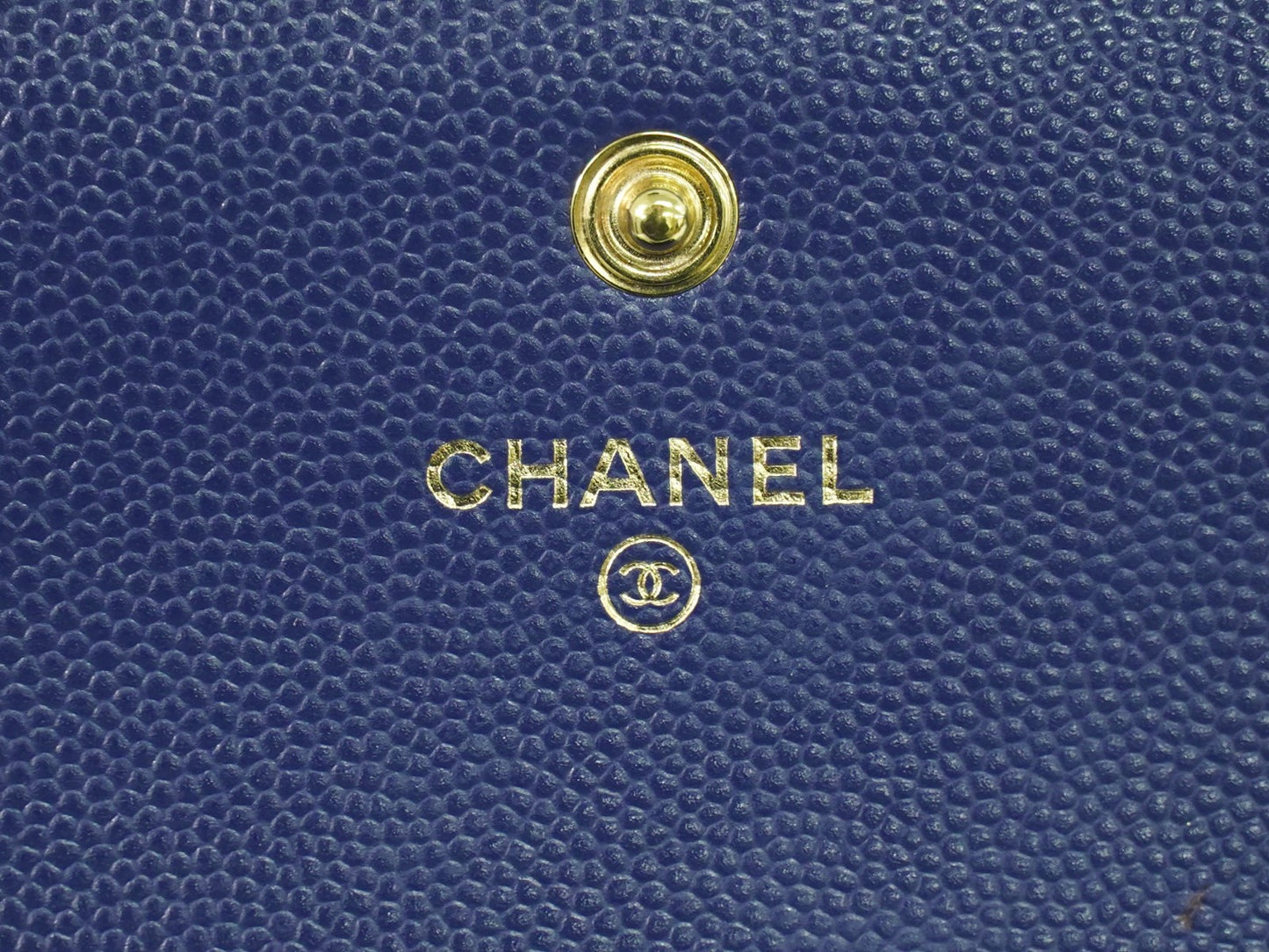 Chanel Deauville Flap Wallet Caviar, NAVY, LEATHER, Wallets