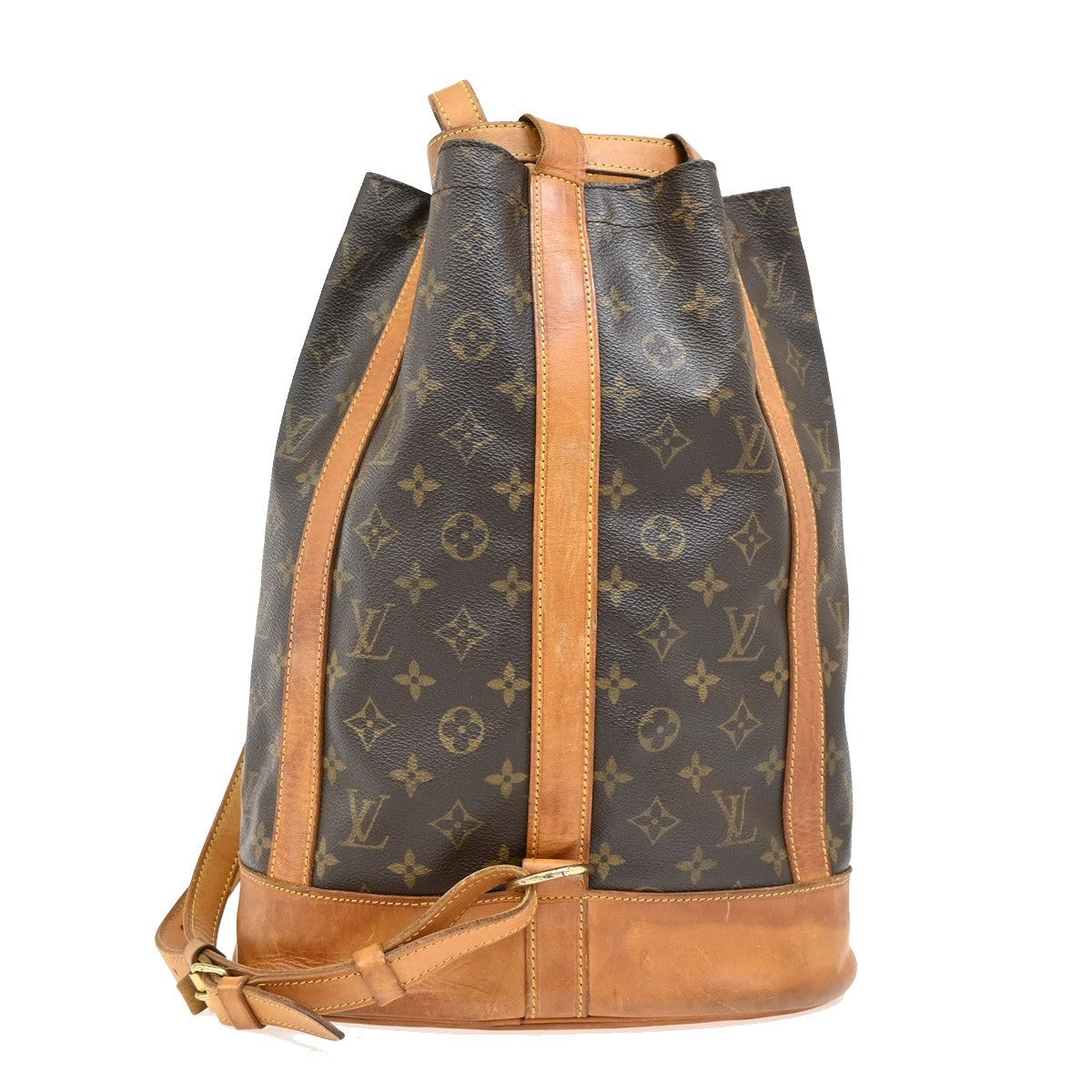 Louis Vuitton Randonnee Backpack Monogram Canvas, BROWN, CANVAS, Shoulder bag