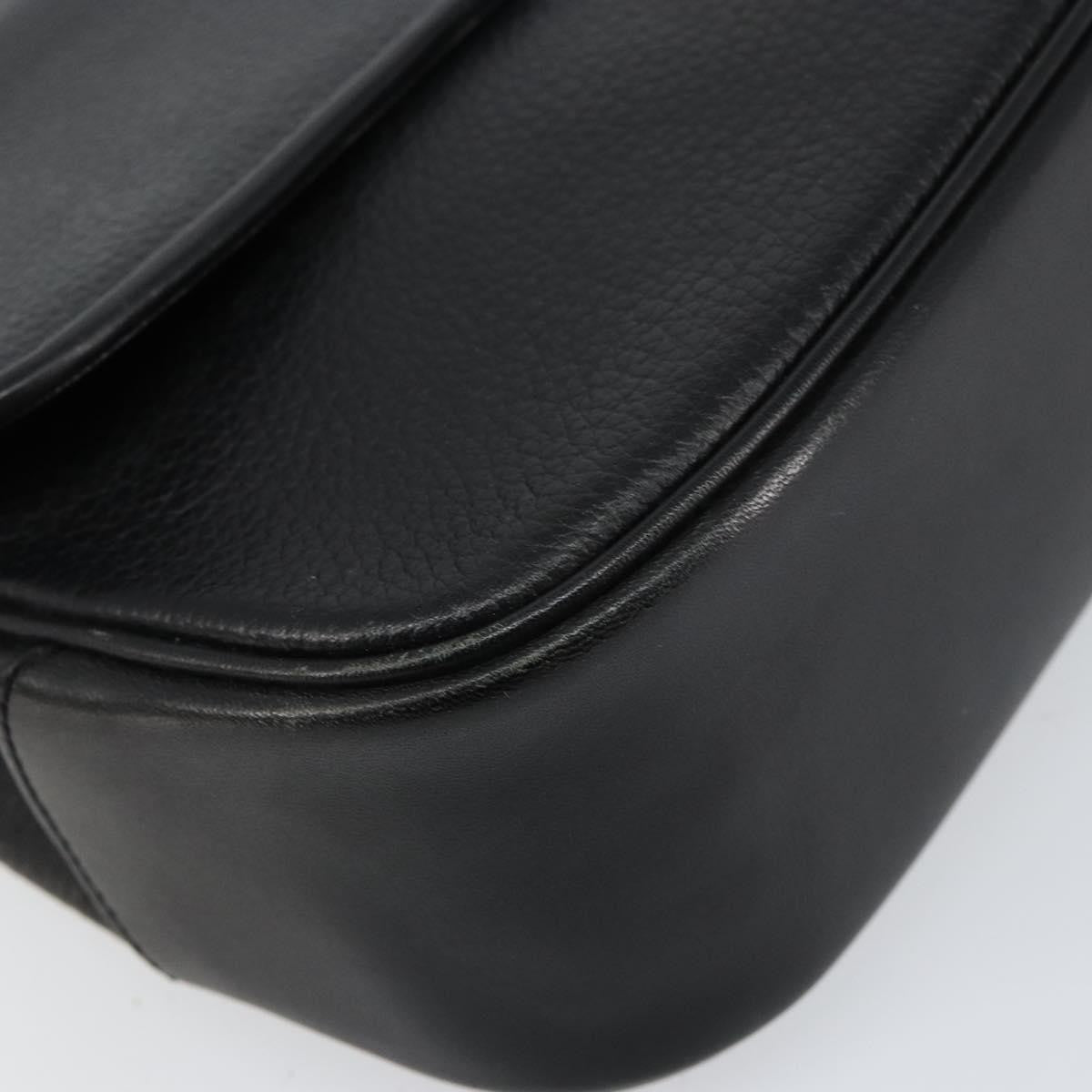 Burberry Vintage Handbag Leather, BLACK, LEATHER, Handbag