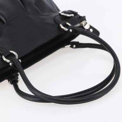 Salvatore Ferragamo Gancini Tote Leather, BLACK, LEATHER, Tote bag