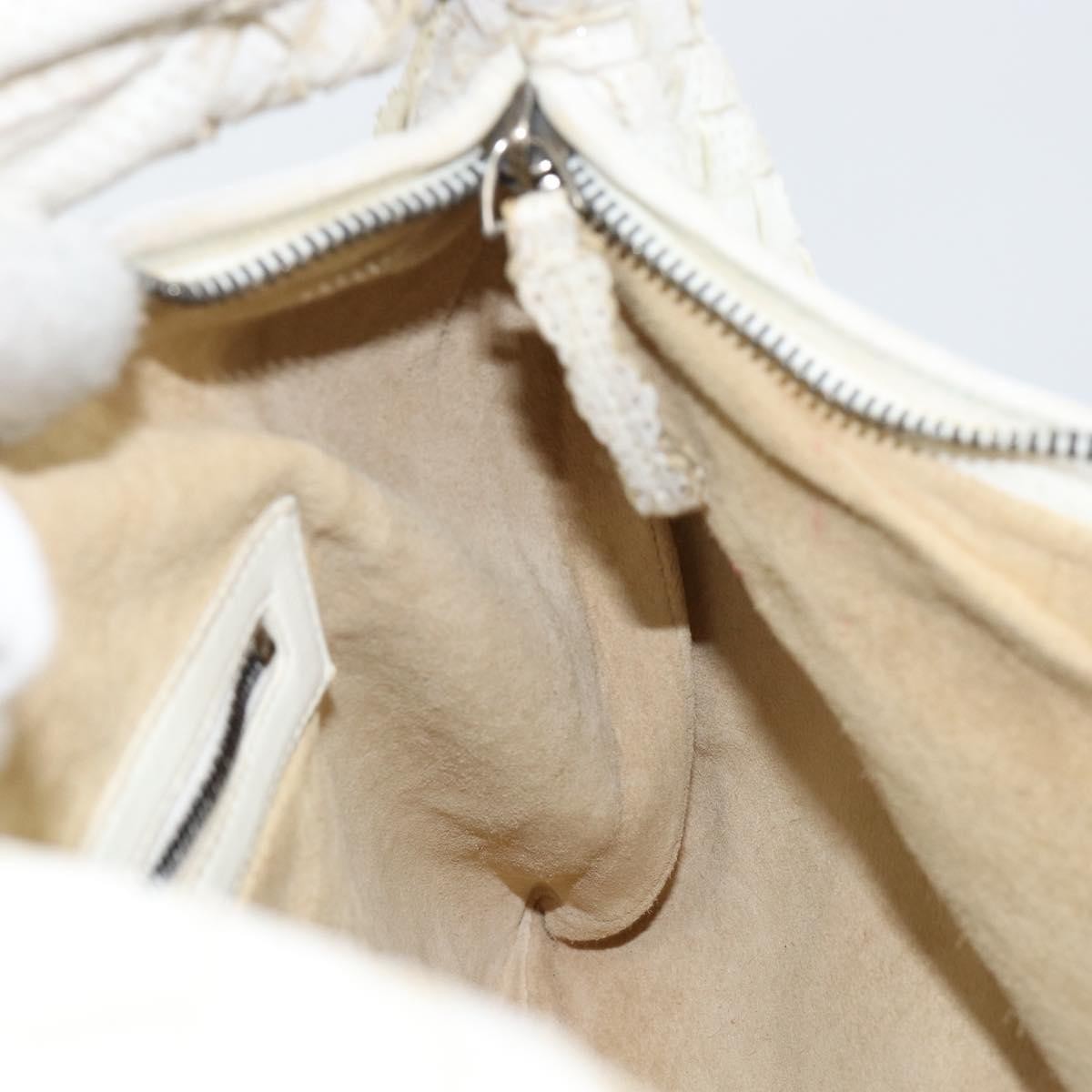 Bottega Veneta Veneta Hobo Perforated Intrecciato Nappa, WHITE, LEATHER, Handbag