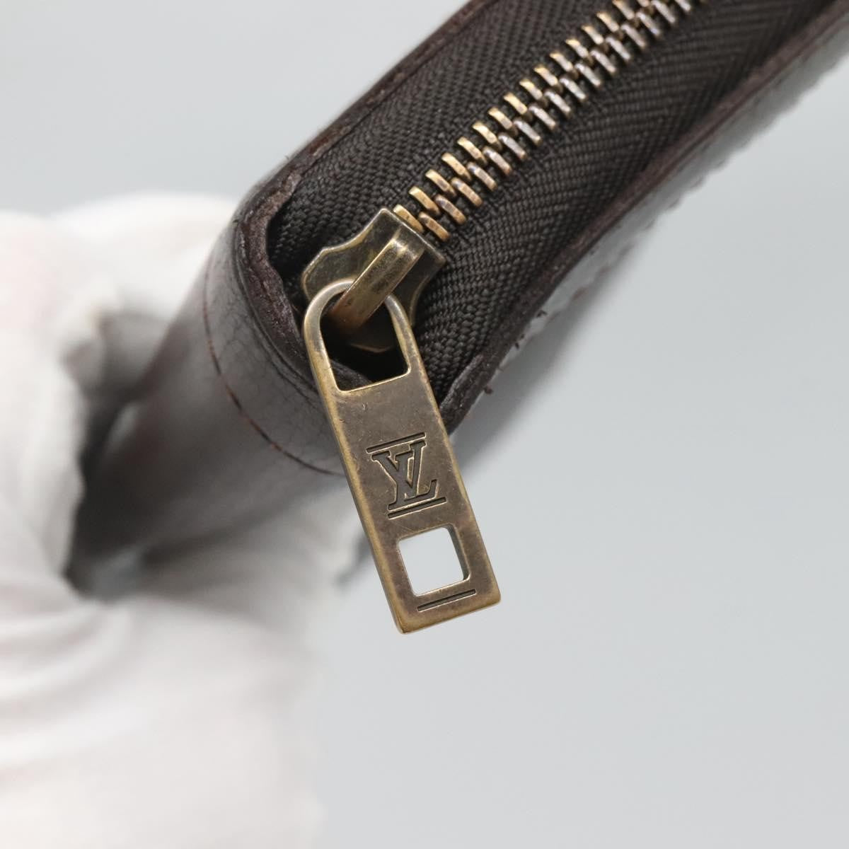 Louis Vuitton Utah Zippy Organizer Leather, BROWN, LEATHER, Wallets