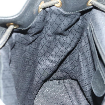 Gucci Vintage Bamboo Backpack Suede, BLACK, SUEDE, Backpack