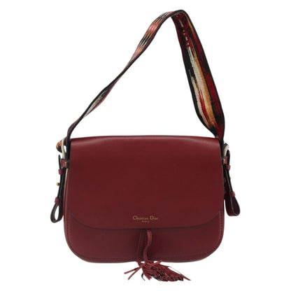 Christian Dior Diorodeo Flap Bag Leather, Red, Leather, Shoulder Bag