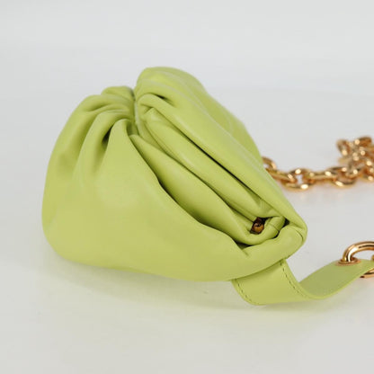 Bottega Veneta The Chain Pouch Leather, GREEN, LEATHER, Clutche & pouche