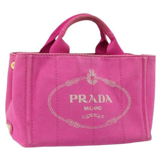 Prada Canapa Tote Canvas, Pink, Canvas, Tote Bag