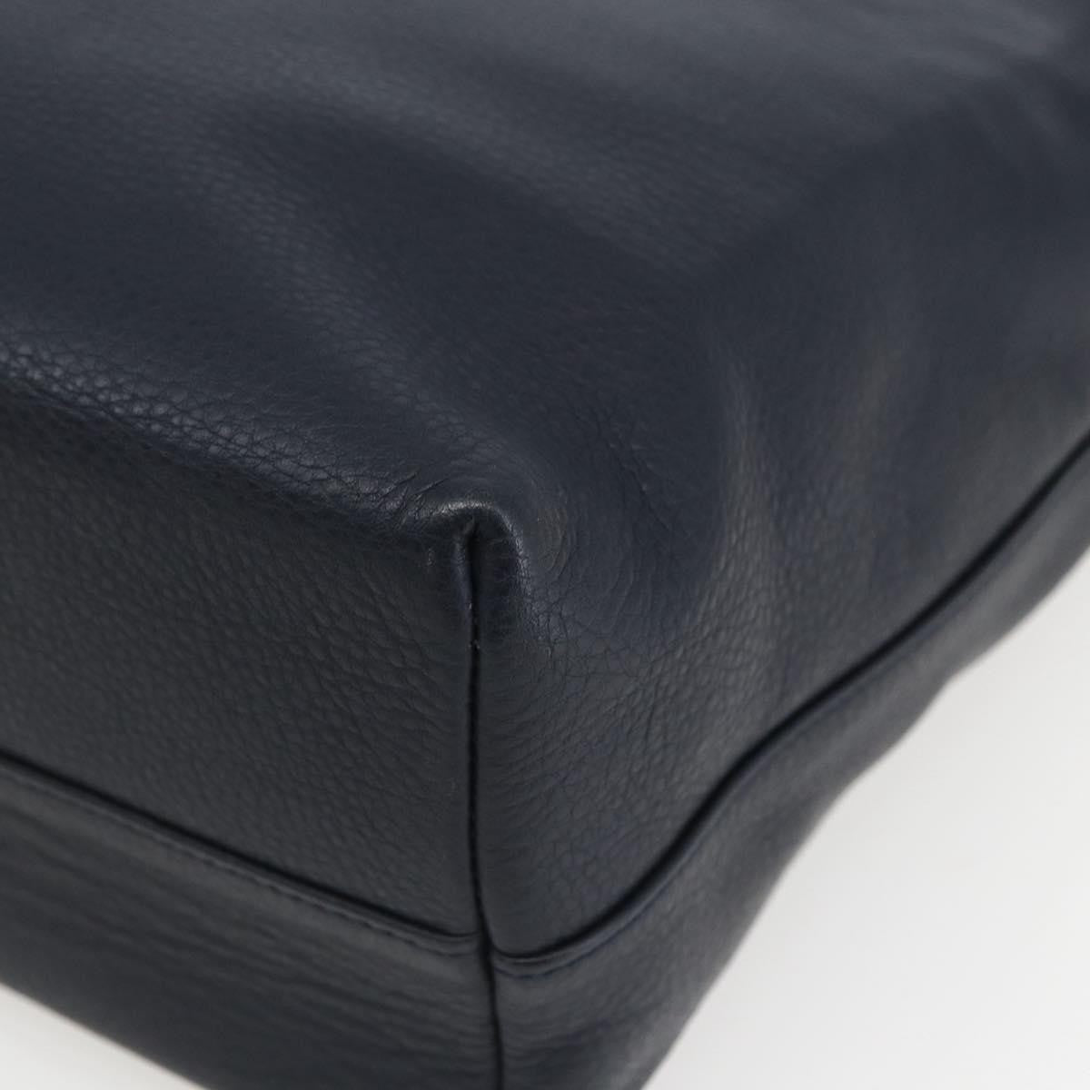 Christian Dior Vintage CD Handbag Leather, NAVY, LEATHER, Handbag