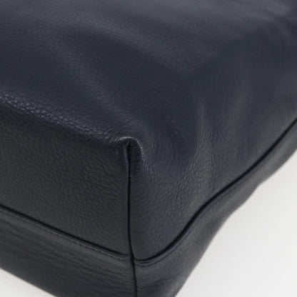 Christian Dior Vintage CD Handbag Leather, NAVY, LEATHER, Handbag