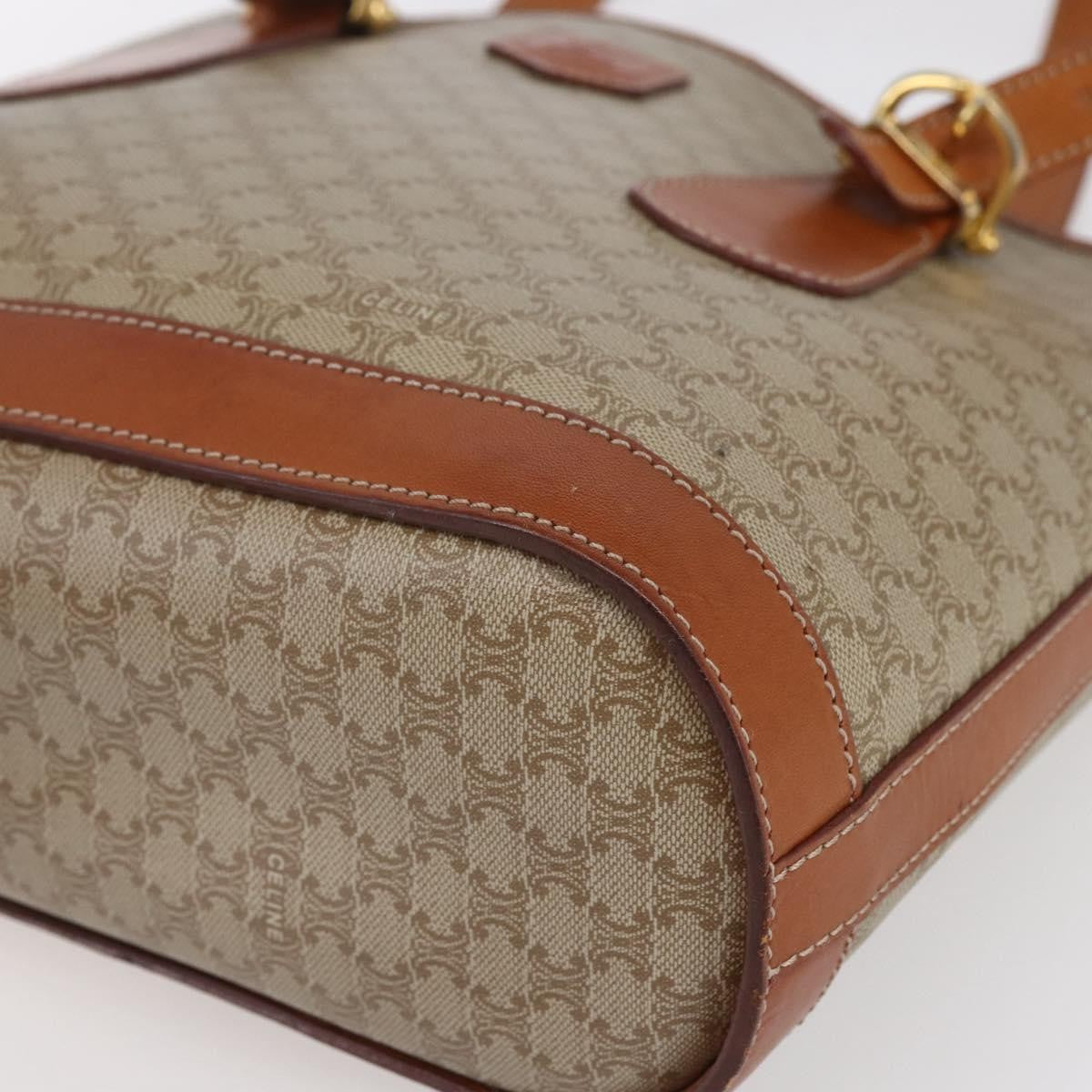 Celine Vintage Macadam Tote bag Canvas, BEIGE, PVC, Tote bag