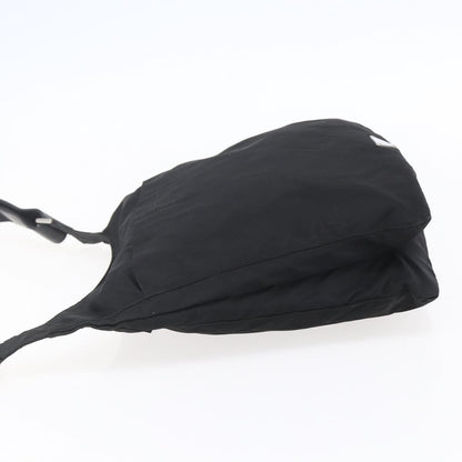 Prada Zip Messenger Quilted Tessuto, BLACK, NYLON, Shoulder bag