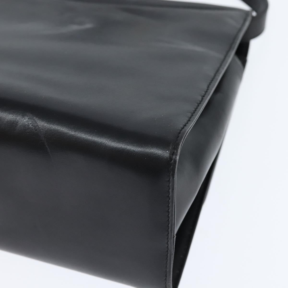 Salvatore Ferragamo Gancini Flap Shoulder bag Leather, BLACK, LEATHER, Shoulder bag