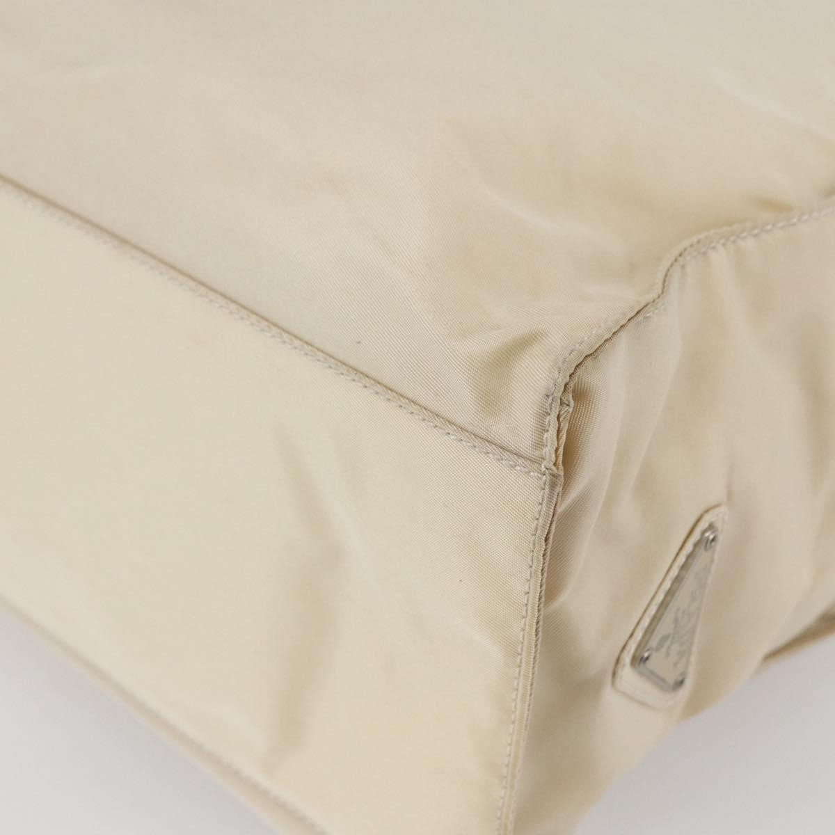 Prada Resin Handle Tote Tessuto, BEIGE, NYLON, Tote bag