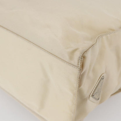 Prada Resin Handle Tote Tessuto, BEIGE, NYLON, Tote bag