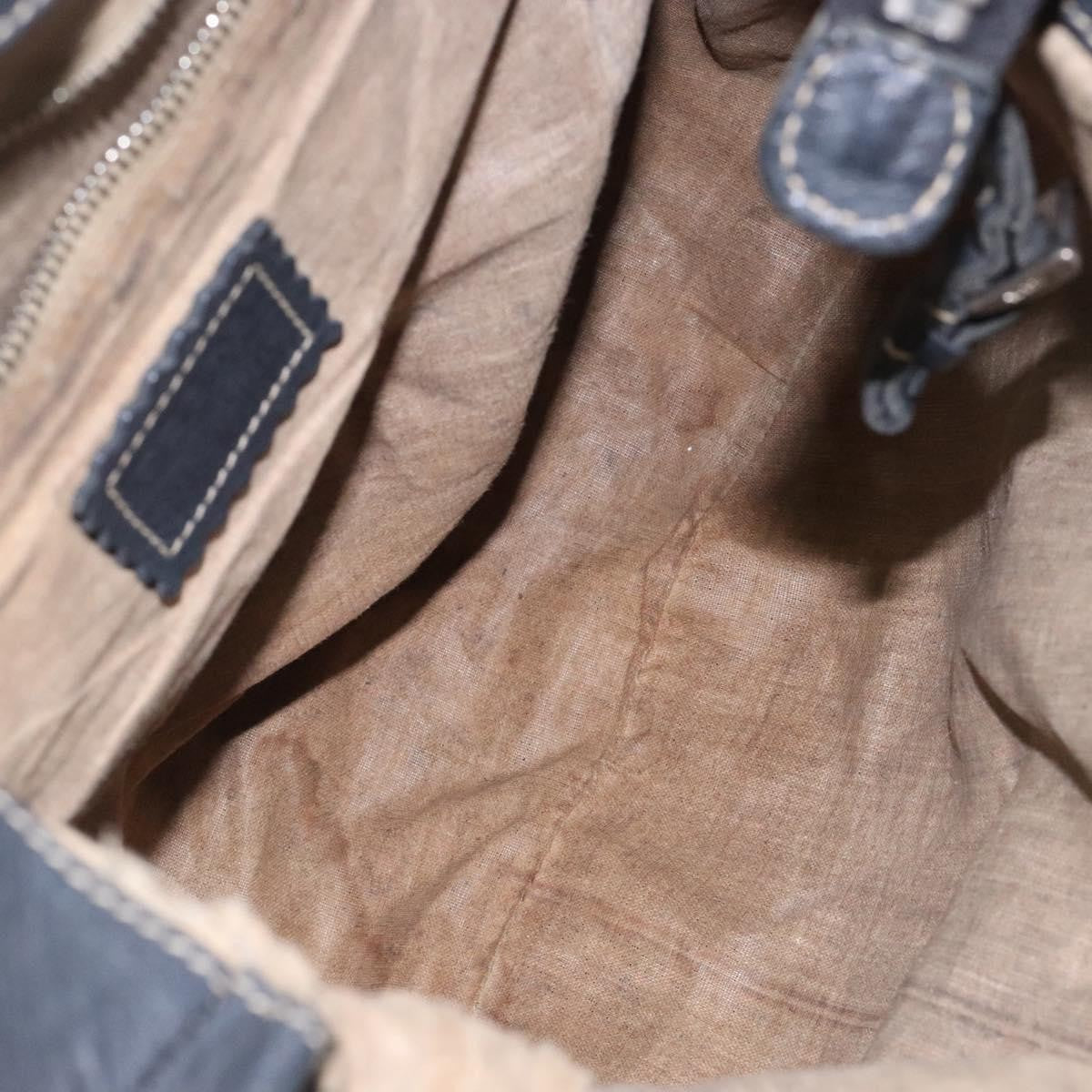 Prada Vintage Shoulder Bag Leather, NAVY, LEATHER, Shoulder bag