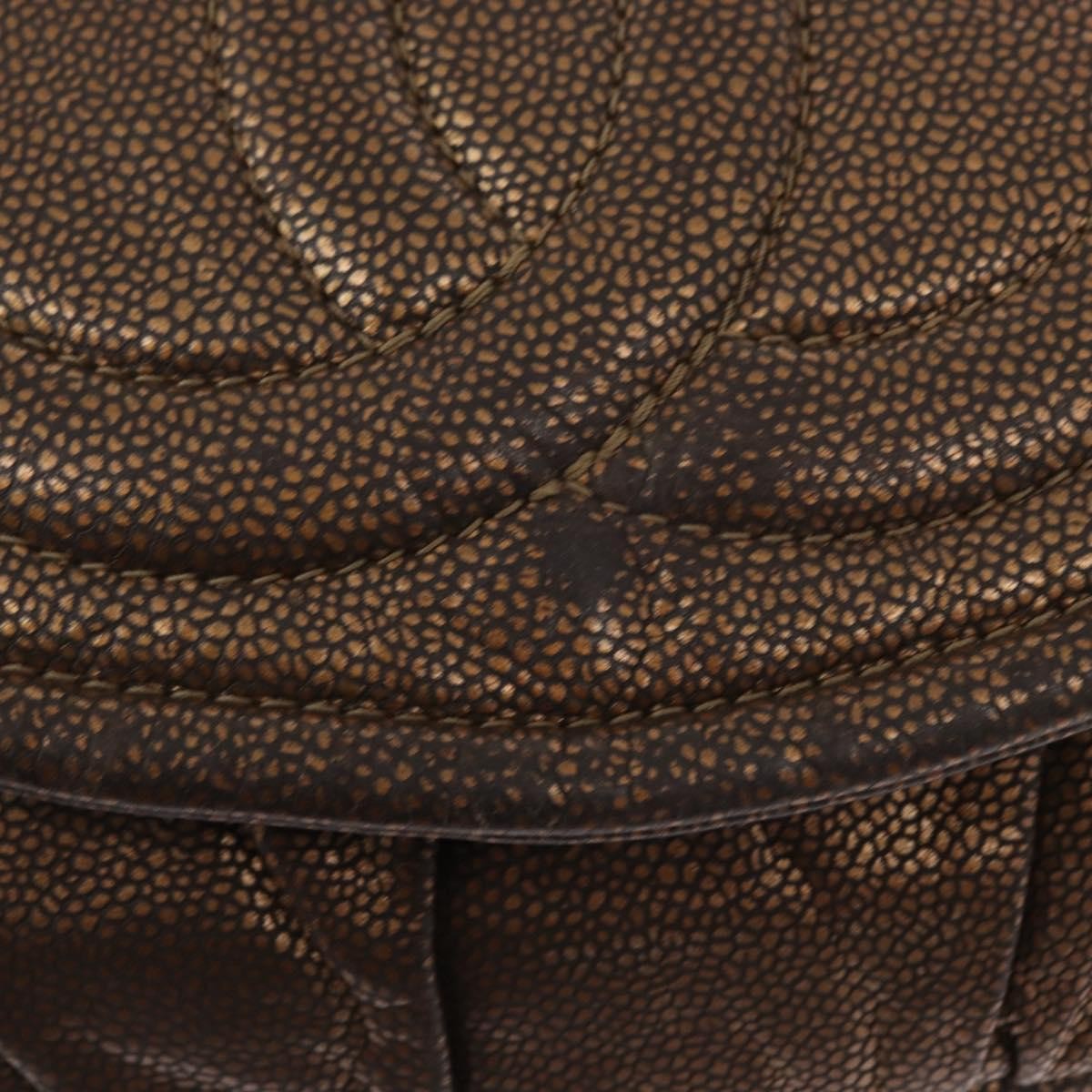 Chanel Timeless Half Moon Flap Bag Caviar, BROWN, LEATHER, Shoulder bag