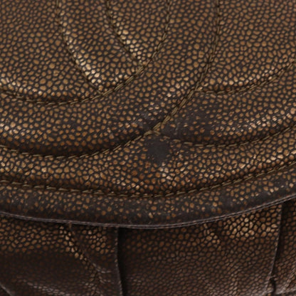 Chanel Timeless Half Moon Flap Bag Caviar, BROWN, LEATHER, Shoulder bag